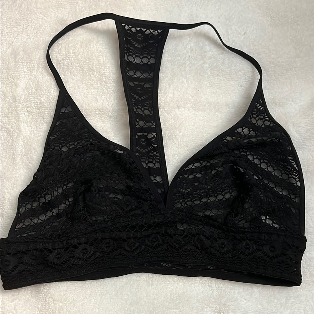Victoria's Secret Black Lace Racerback Bra